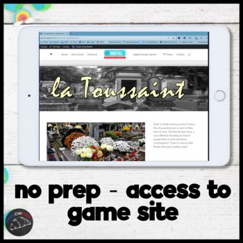 la Toussaint spooky stuff Halloween escape game for high school French learners, image 2