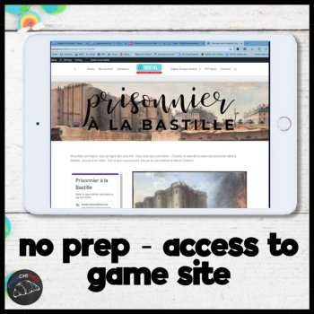 Passe Compose French escape room Past tense Prisoner in the Bastille activity, image 2