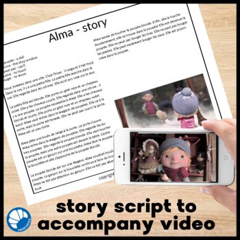 French Listening Worksheets | Alma Movie Talk Reading Comprehension Activities, image 2