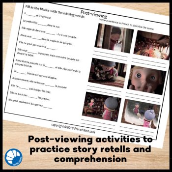 French Listening Worksheets | Alma Movie Talk Reading Comprehension Activities, image 4
