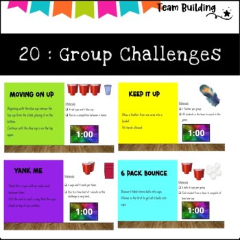 team building Challenge Cards – fun,brain breaks, cooperation, image 2