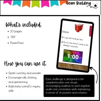 team building Challenge Cards – fun,brain breaks, cooperation, image 3
