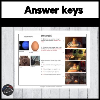 20 French Movie Talk Listening activities and worksheets clip chat bundle, image 4