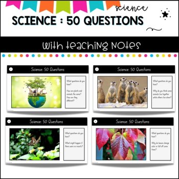 50 open ended Science Questions for curious minds.  Bell ringers or warm ups, image 2