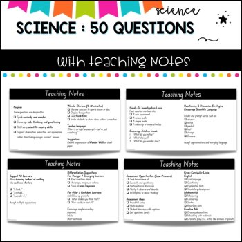 50 open ended Science Questions for curious minds.  Bell ringers or warm ups, image 3