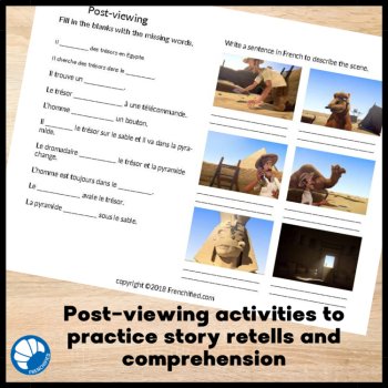 French Movie Talk Listening Activities Egyptian Pyramids CI Lesson, image 4