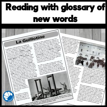 Guillotine Reading Comprehension in French - French Revolution Intermediate, image 2