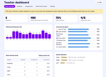 K-3 Interactive Spelling & Printable Worksheets Platform: with Teacher Dashboard, image 3
