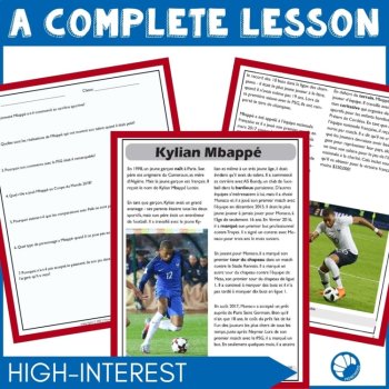 French soccer reading passages comprehension and questions Kylian Mbappe, image 2