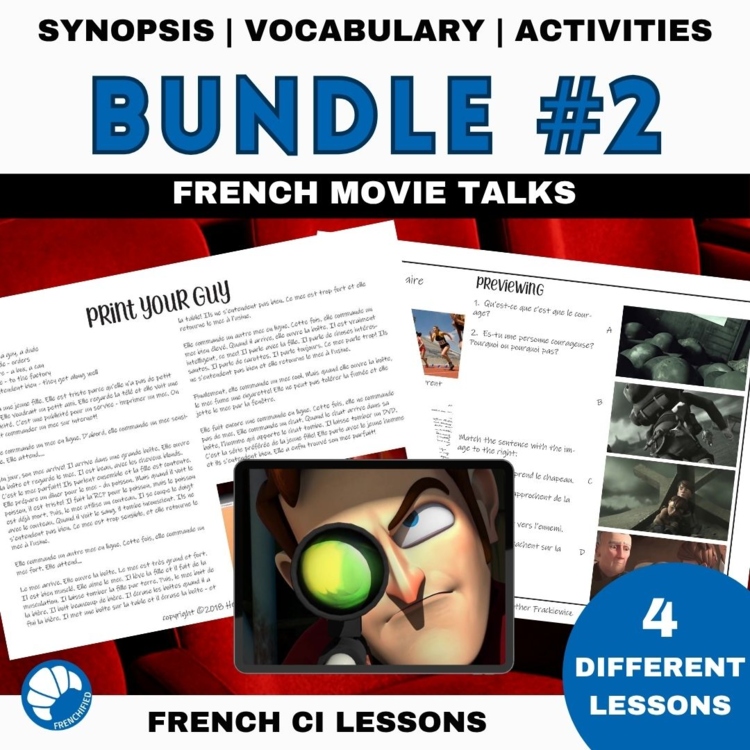 French Movie Talk Bundle 2 | Comprehensible Input Activities