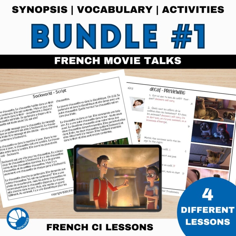 French Movie Talk Bundle | Listening & Reading Comprehensible Input