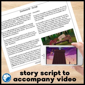 Frenchified Movie Talk | SockWorld Comprehensible Input Activities Clip Chat, image 2