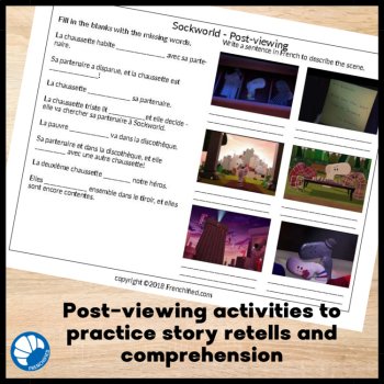 Frenchified Movie Talk | SockWorld Comprehensible Input Activities Clip Chat, image 4