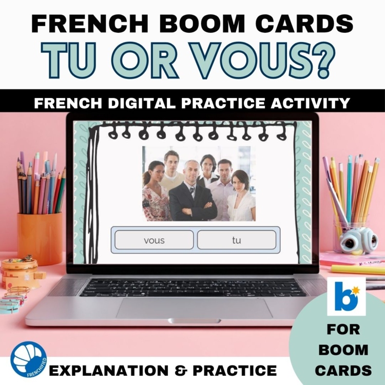 French Formal or Informal Subject Pronouns Practice | Tu vs Vous Boom Cards