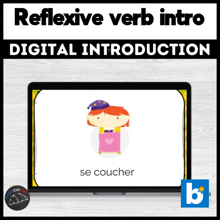 French reflexive verbs vocabulary introduction activity digital lesson