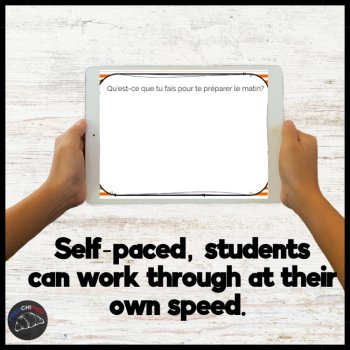French reflexive verbs Boom cards grammar practice Present tense conjugation, image 4
