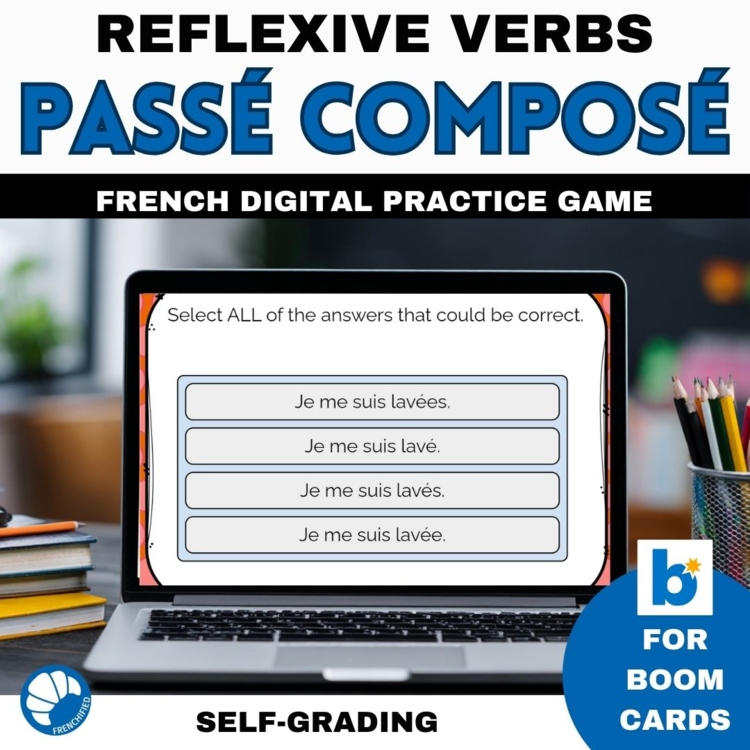 French reflexive verbs past tense practice activity Passé Composé