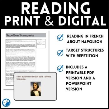 Napoleon Bonaparte French Comprehensible Input Lesson Plan, image 3