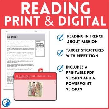 French Comprehensible Input Clothing les vêtements beginning French cothing unit, image 3
