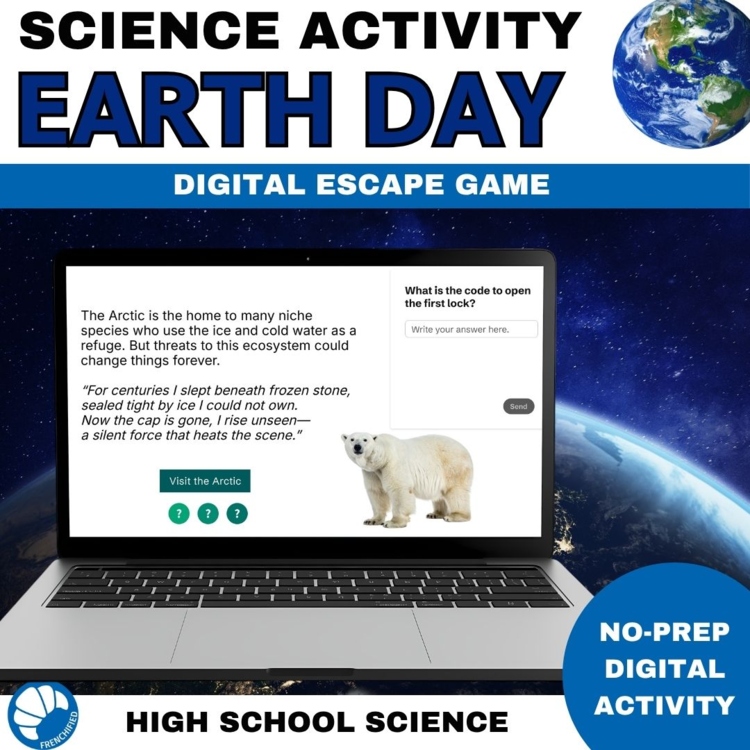 Earth Day escape room game digital activities high school science no prep
