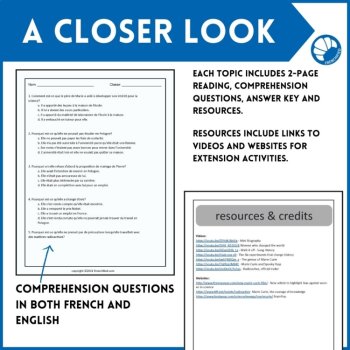 Francophone Biographies: Intermediate French Reading Comprehension Bundle, image 4