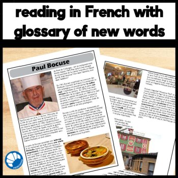 Paul Bocuse Intermediate French reading Compréhension de Lecture and activities, image 2