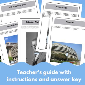Watergate Escape Room US History High School Nixon scandal Digital Review Game, image 2
