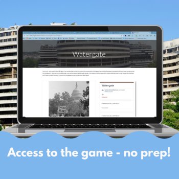 Watergate Escape Room US History High School Nixon scandal Digital Review Game, image 3