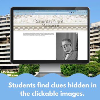 Watergate Escape Room US History High School Nixon scandal Digital Review Game, image 4