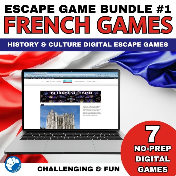 French Digital games - French history games and French culture bundle #1