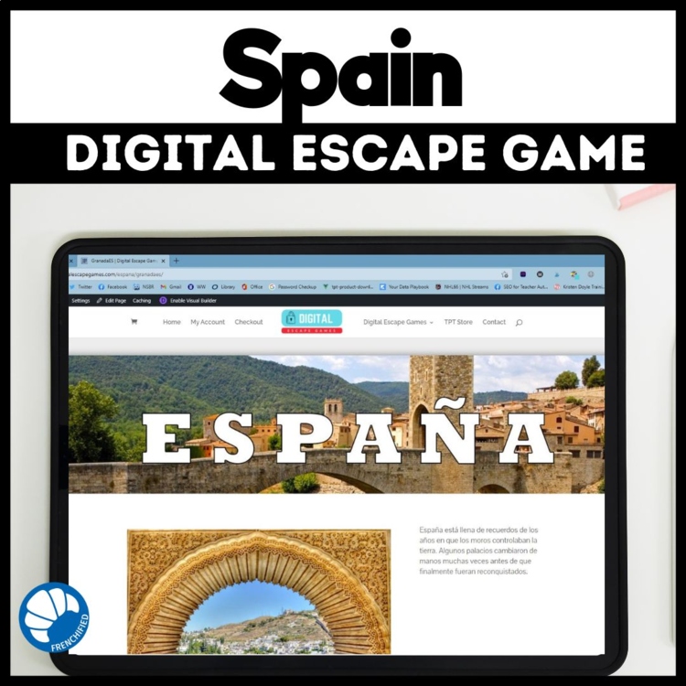 España Spain Digital Escape Room in English AND Spanish activities culture