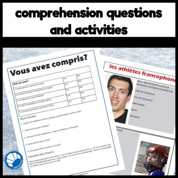 Les sports d'hiver French Winter sports reading comprehension activities, image 3