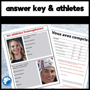 Les sports d'hiver French Winter sports reading comprehension activities, image 4