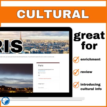 Paris French and English Escape Room Activity for History, Culture & Monuments, image 2