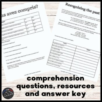 French Lesson Plans Nonfiction Bundle #2 Comprehensible Input - novice French, image 3