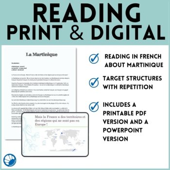 Martinique French Comprehensible Input Reading | La Francophonie, image 3