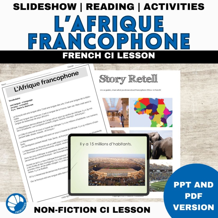 Beginning French Lesson Plan, Francophone Africa Comprehensible Input Reading