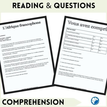 Beginning French Lesson Plan, Francophone Africa Comprehensible Input Reading, image 2