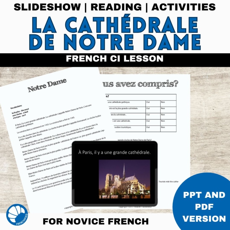 Notre Dame Cathedral Paris | Beginning French Comprehensible Input Lesson