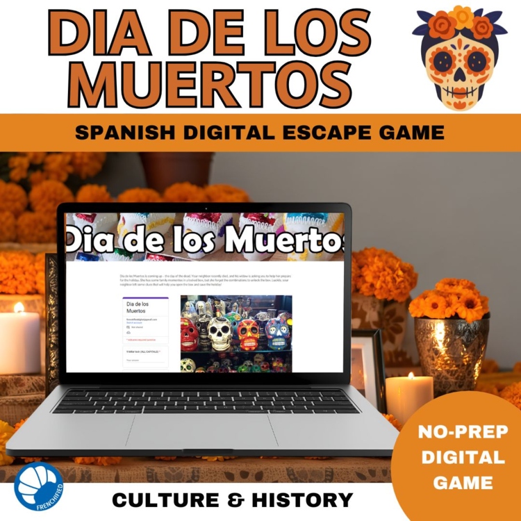 Dia de los muertos Day of the Dead Spanish Digital Escape room