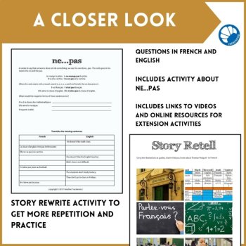 Beginning French High Schools Comprehensible Input Reading Activity Le Lycée, image 4