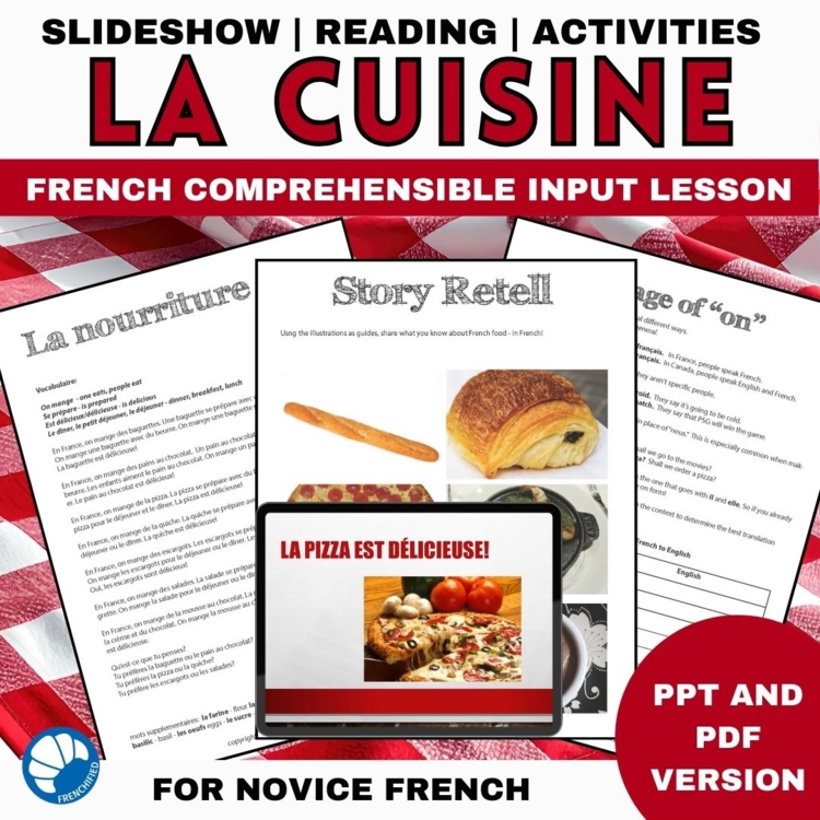 French Food Lesson for Beginners | Comprehensible Input Reading