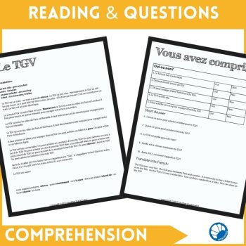 TGV French Reading Lesson | Beginning French Comprehensible Input, image 2