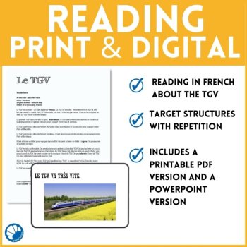 TGV French Reading Lesson | Beginning French Comprehensible Input, image 3