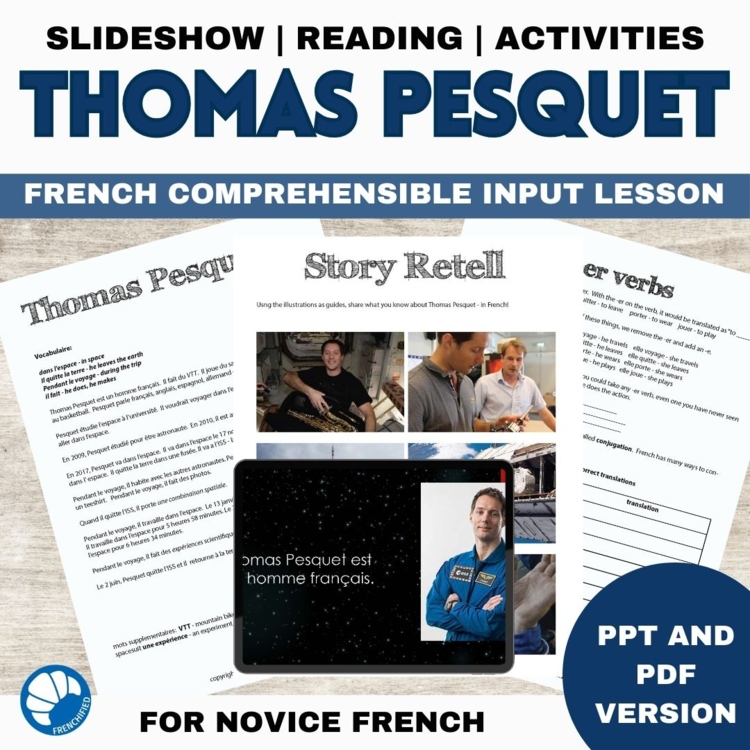 Thomas Pesquet Space Reading | Beginning French Comprehensible Input