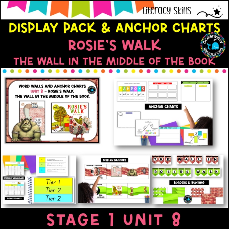 Unit 8- Stage 1: DISPLAY PACK-  The Wall in the Middle of the Book, Rosie's Walk