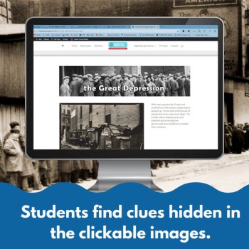 Causes of the Great Depression activities - digital escape game US history, image 4