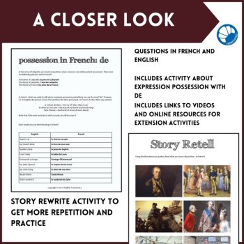 Marquis de Lafayette French Reading Comprehension | Comprehensible Input, image 4