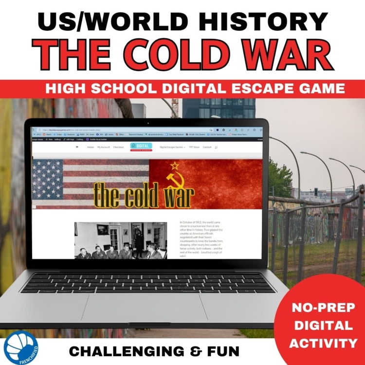 Cold War Digital Escape Room High School History Activity US World History
