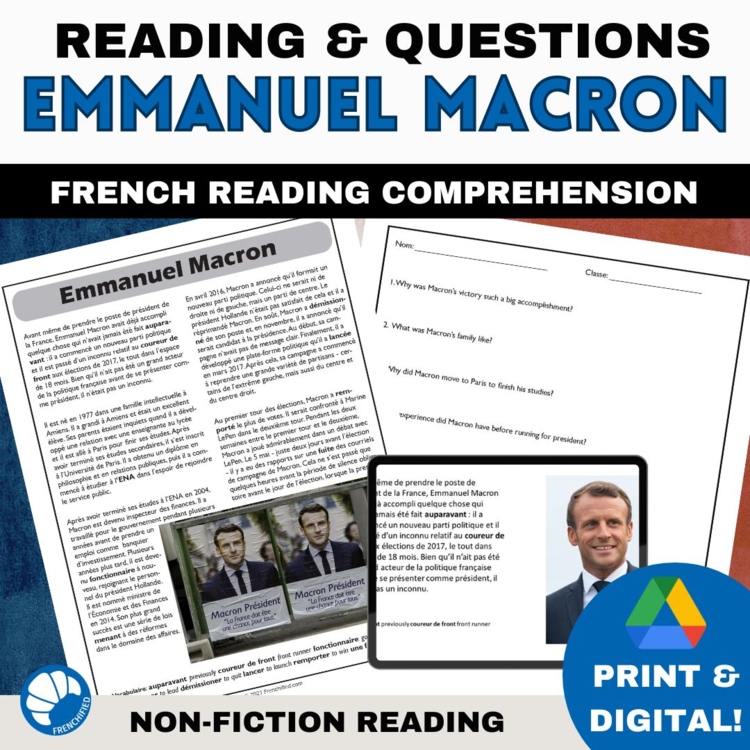Emmanuel Macron | Intermediate French Reading Comprehension